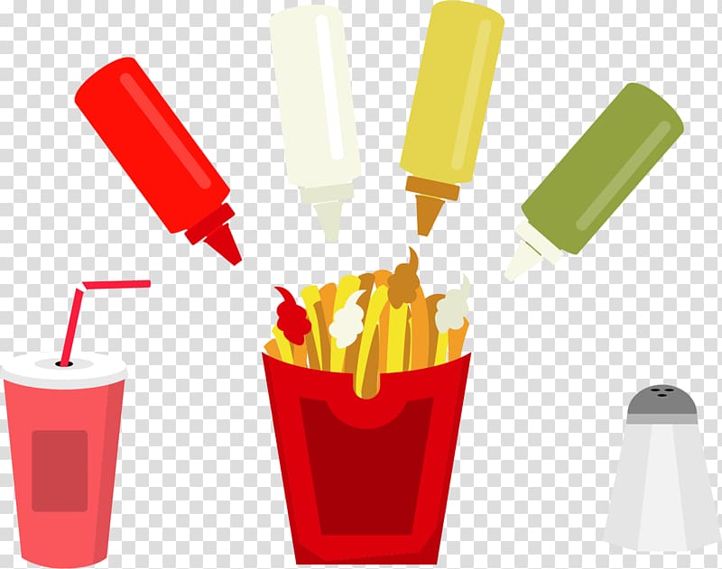 Hamburger French fries Junk food Fast food European cuisine, Hand-painted junk food transparent background PNG clipart
