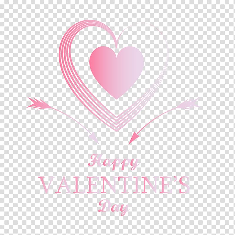 Logo Pink Heart Valentine\'s Day Font, Valentines Day love creative ideas transparent background PNG clipart