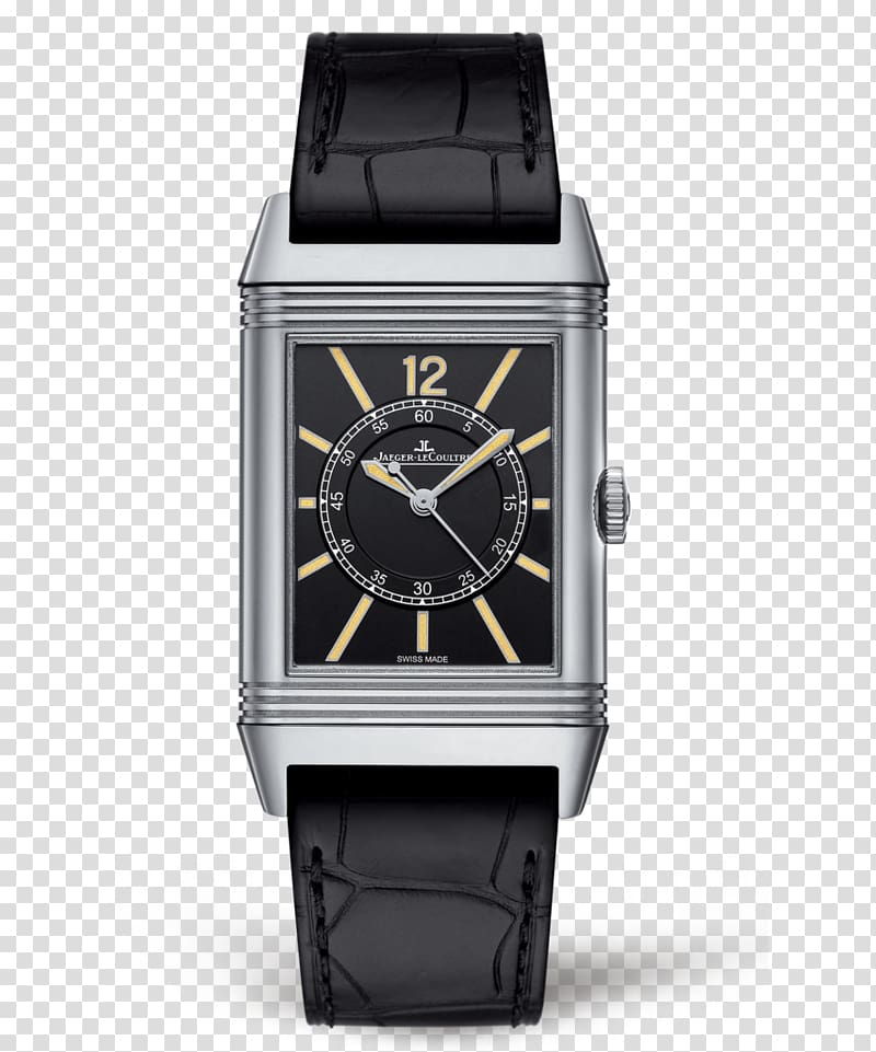Jaeger-LeCoultre Reverso Watch Horology Rolex, Jaeger-LeCoultre watches silver black male watch transparent background PNG clipart