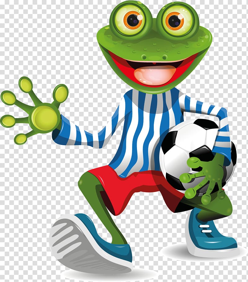 Frog Football player, frog transparent background PNG clipart