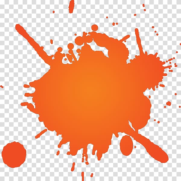 orange paint splatter