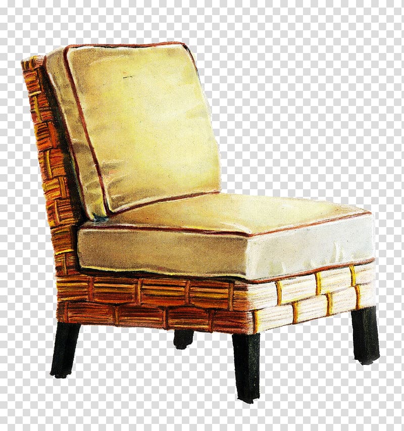 Chair Drawing Interior Design Services Furniture Sketch, Hand-painted oil painting decorative sofa transparent background PNG clipart