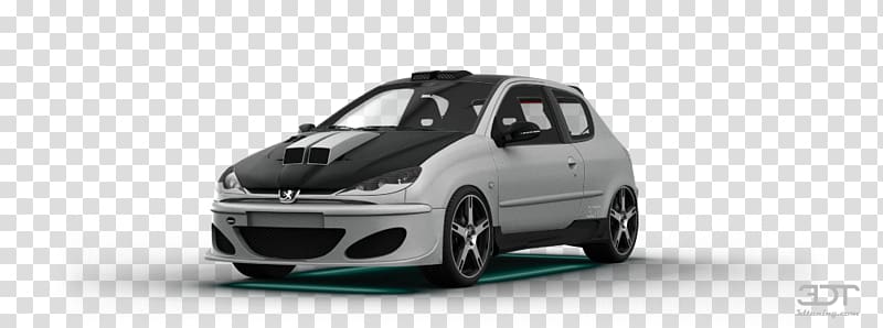 Alloy wheel Compact car City car Motor vehicle, Peugeot 206 transparent background PNG clipart