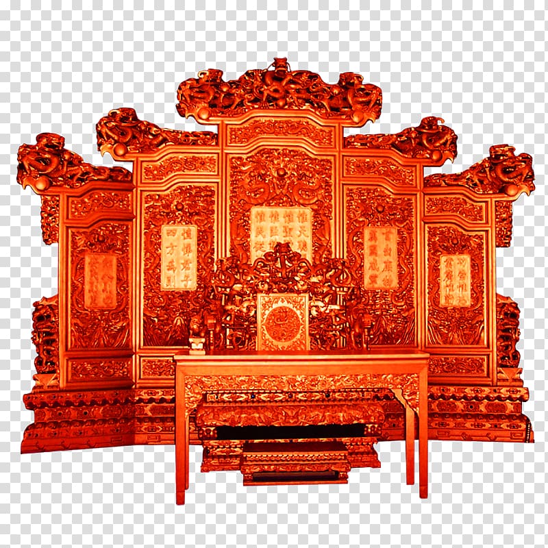 Emperor of China Throne Chair Couch, Throne transparent background PNG clipart