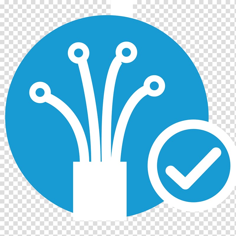 white and blue logo, Optical fiber cable Computer Icons Structured cabling Fiber-optic communication, network transparent background PNG clipart