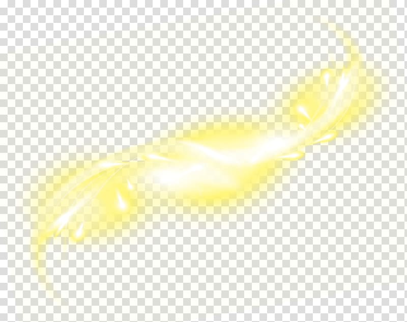 yellow and white feather , Light Yellow Gratis, Yellow dream light effect element transparent background PNG clipart
