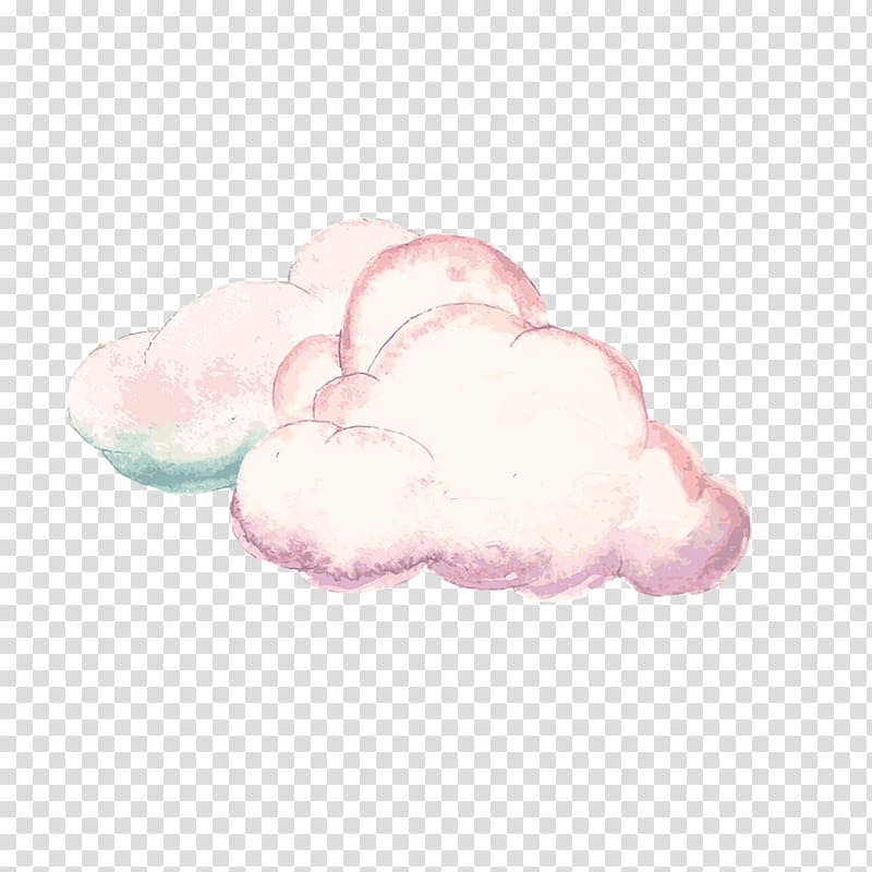 white and pink clouds illustration, Cloud Pink, Pink clouds transparent background PNG clipart