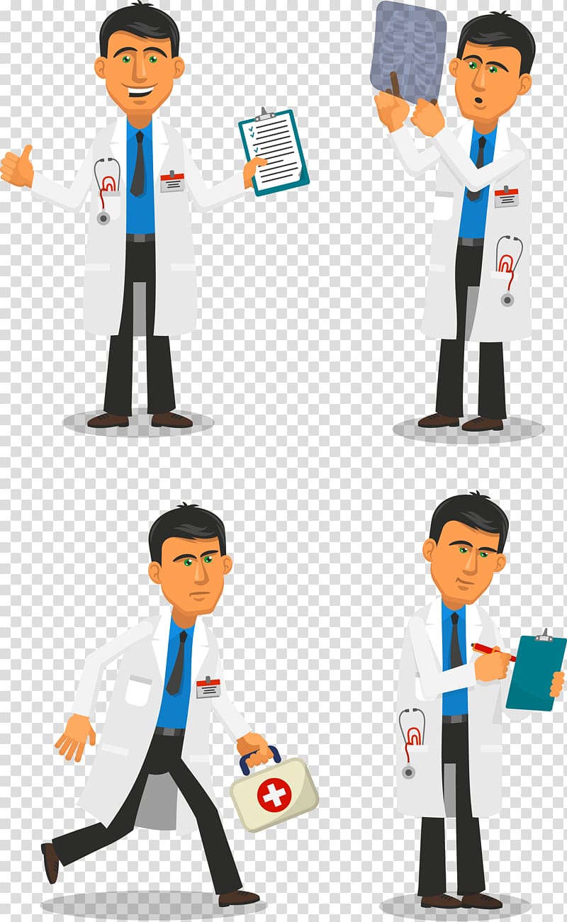 four doctors , Physician, Doctor transparent background PNG clipart