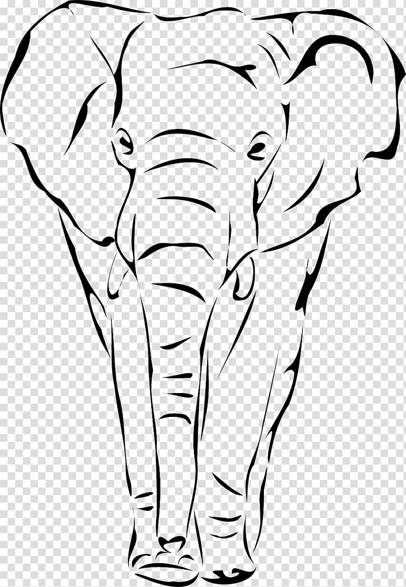 African elephant Elephantidae Drawing Indian elephant , Слон transparent background PNG clipart