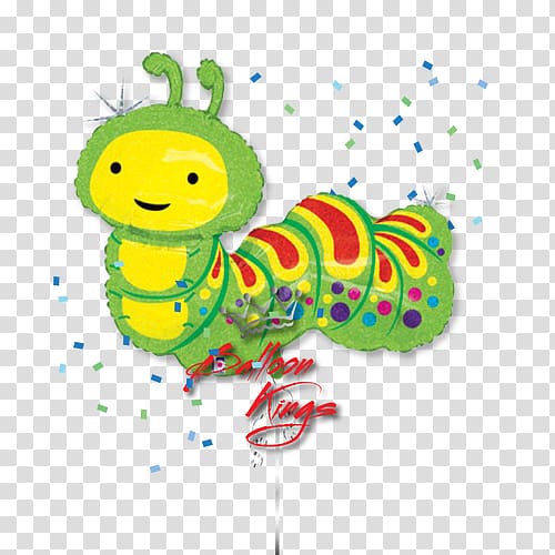 The Very Hungry Caterpillar Mylar balloon Aluminium foil Butterfly, hungry caterpillar transparent background PNG clipart