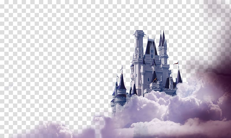 castle covered with smoke, , Floating castle transparent background PNG clipart