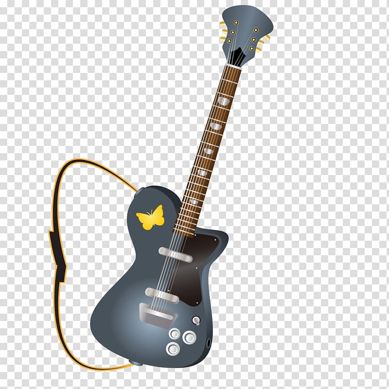 Musical instrument Acoustic guitar Electric guitar, Painted electric guitar musical instrument transparent background PNG clipart