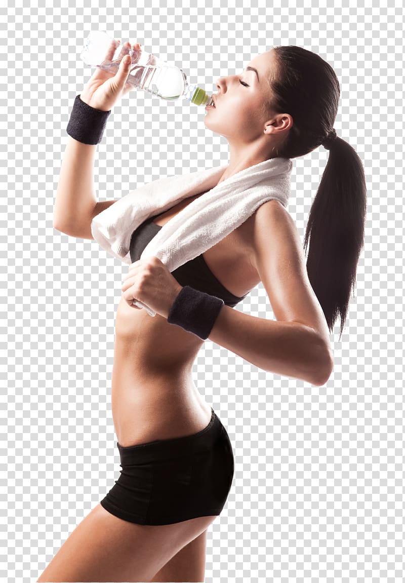 woman drinking on sport bottle art, Weight loss Physical exercise Health Fat Human body, Fitness transparent background PNG clipart