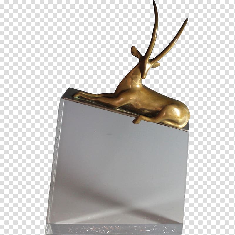 Bronze sculpture Fine art Bronze animalier, gazelle transparent background PNG clipart