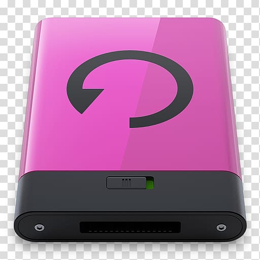 pink and black hard drive illustration, pink electronic device gadget multimedia, Pink Backup B transparent background PNG clipart