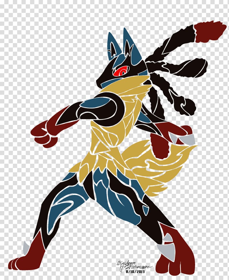 Pokémon X and Y Lucario Drawing Art, tribal animals transparent background PNG clipart