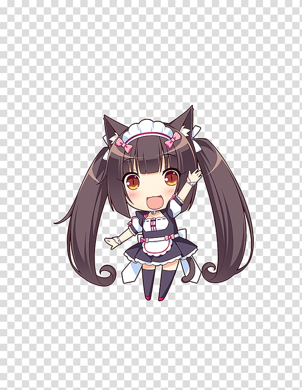 Nekopara Chibi Catgirl Anime Drawing, splendid transparent background PNG clipart