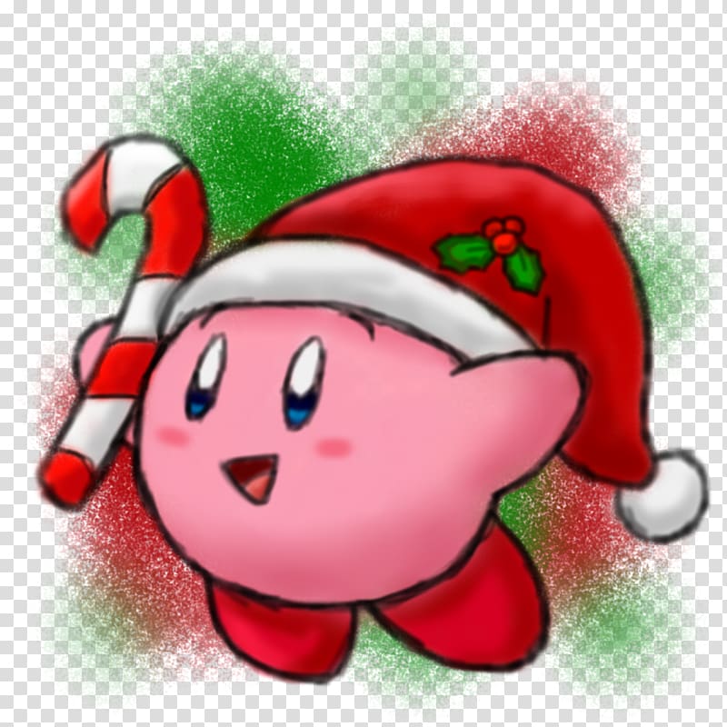 Christmas elf Santa Claus Kirby Christmas ornament, Kirby The Amazing Mirror transparent background PNG clipart