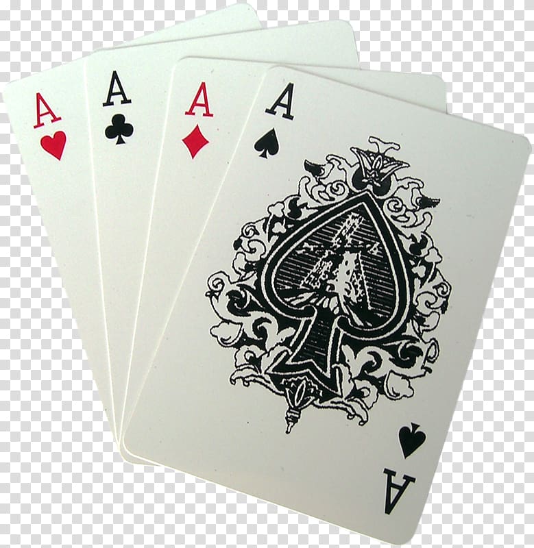 four aces playing cards, Gin rummy Texas hold \'em Playing card Poker, A four transparent background PNG clipart