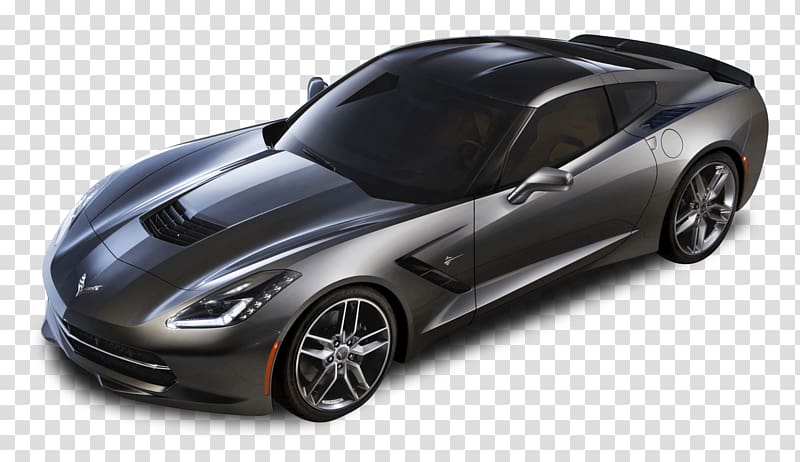 black Chevrolet Corvette coupe, Chevrolet Corvette C7 transparent background PNG clipart