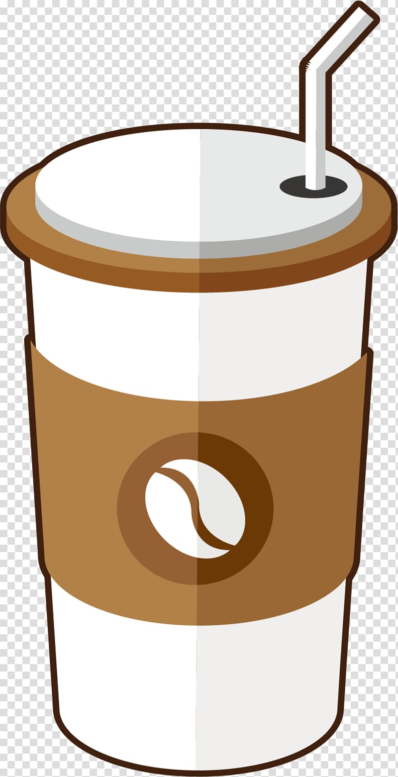 Coffee cup Drinking straw, Small fresh white coffee cup transparent background PNG clipart