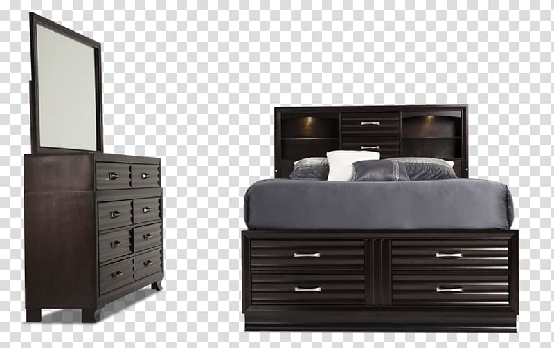 Bedside Tables Chest of drawers Bedroom Furniture Sets, dark brown wood transparent background PNG clipart