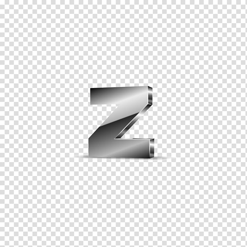 Letter Z X J, Silver Black Solid letter Z transparent background PNG clipart