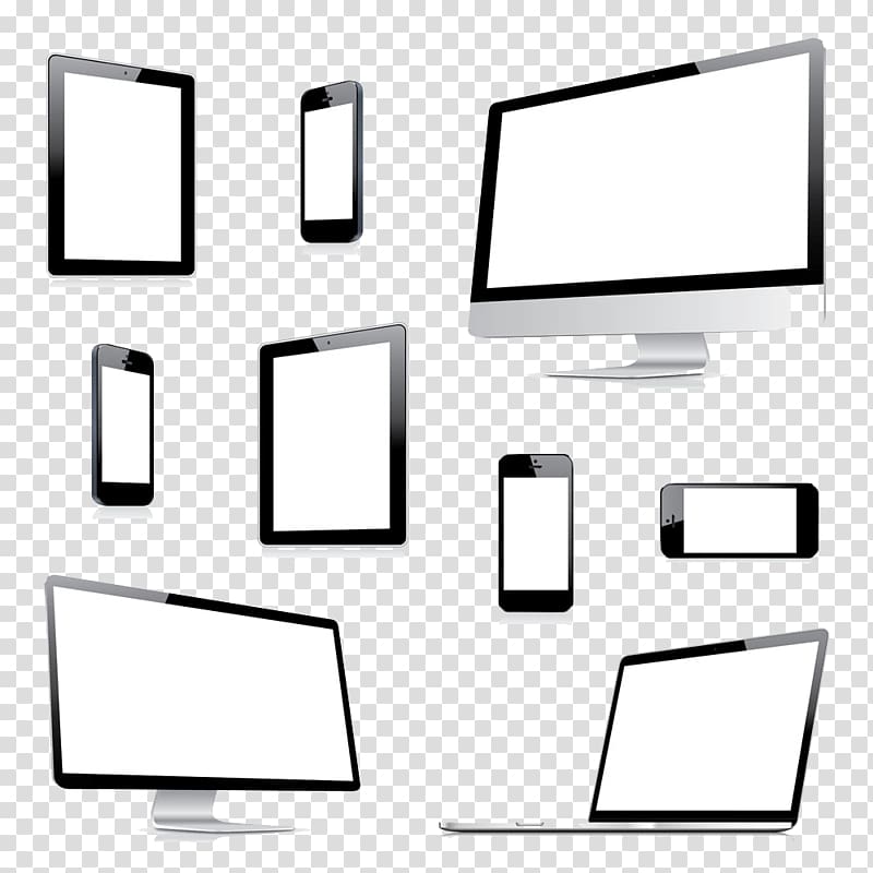 Laptop , Desktop computer and cell phone IPAD transparent background PNG clipart