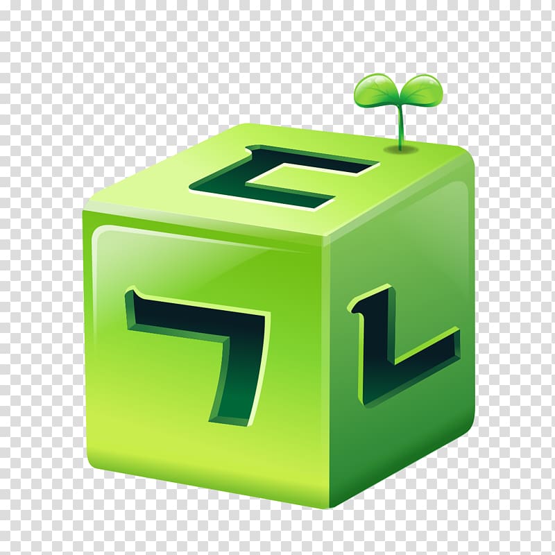 Green Cube, Creative green cube transparent background PNG clipart