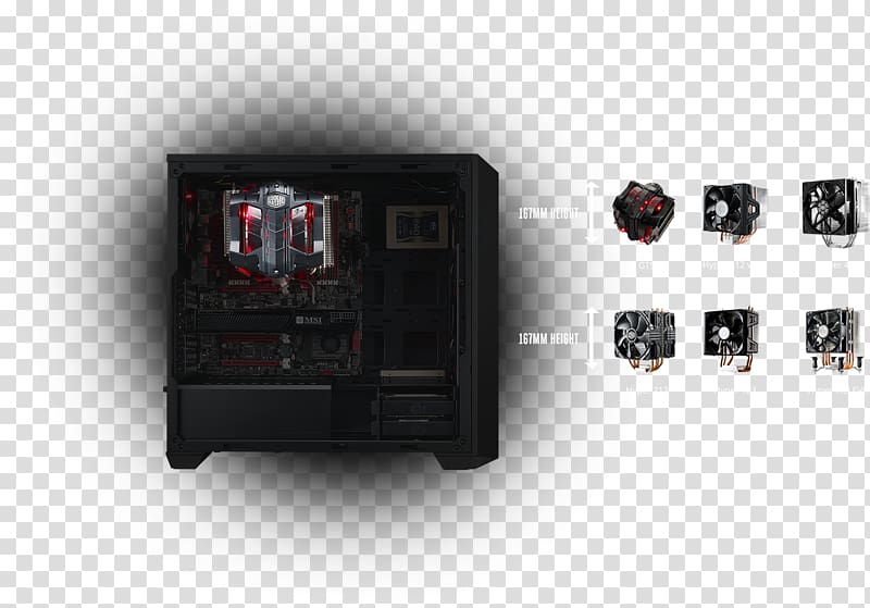 Computer Cases & Housings Power supply unit Cooler Master MasterBox 5 ATX, cooler box transparent background PNG clipart