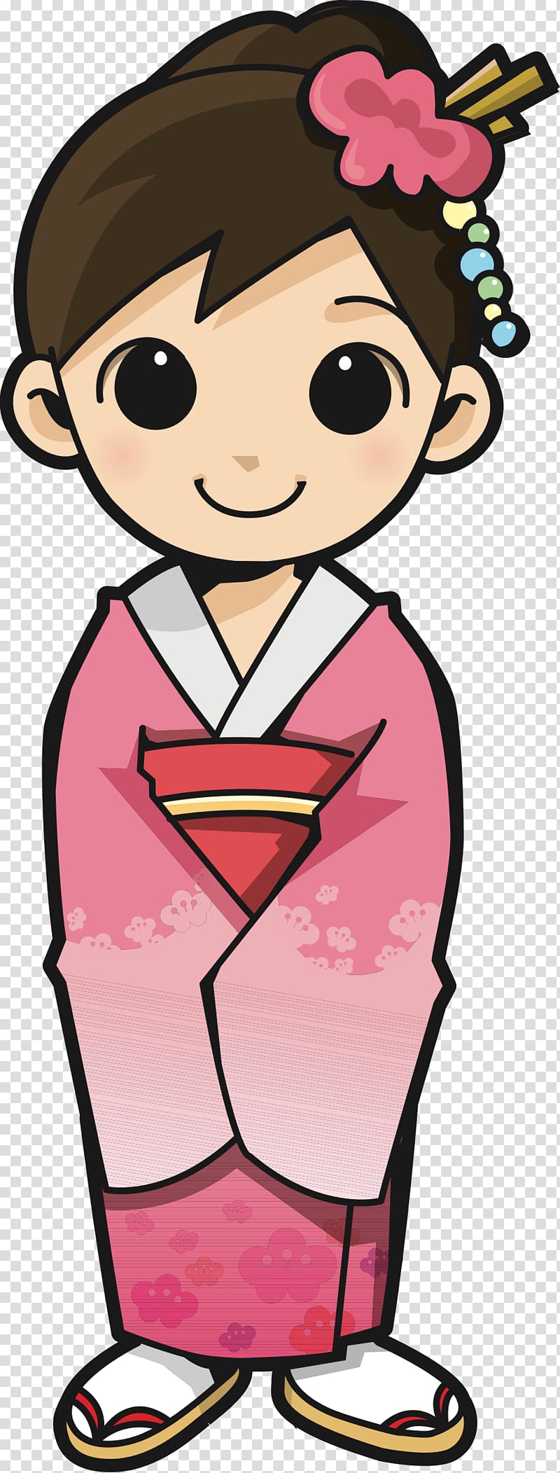 Girl in a White Kimono Clothing Drawing ShichiGoSan, kimono
