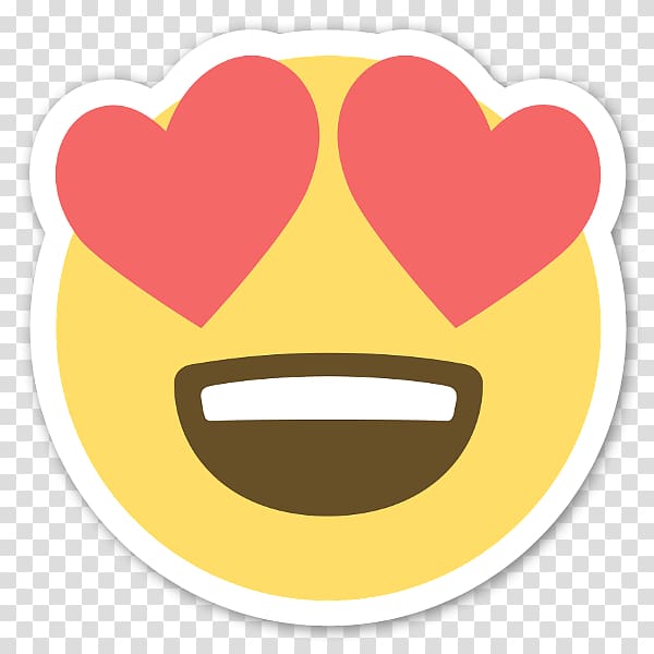 Emoji Sticker Heart Smiley Emoticon, Emoji transparent background PNG clipart