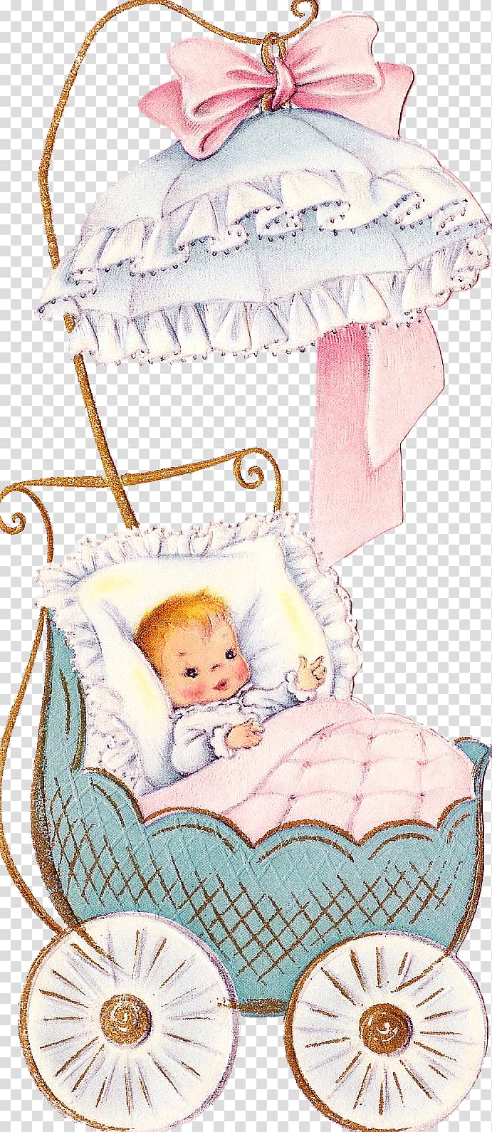 baby's white and green bassinet, Vintage clothing Infant Greeting & Note Cards Post Cards Birth, pram baby transparent background PNG clipart