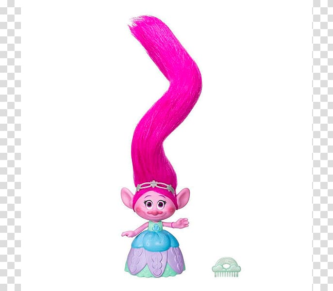 Hasbro Dreamworks Trolls Hug Time Poppy Hair In The Air DreamWorks Animation, doll transparent background PNG clipart