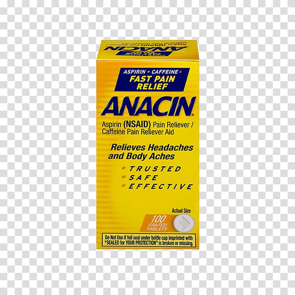 Anacin Aspirin Analgesic Tablet Caffeine, tablet transparent background PNG clipart