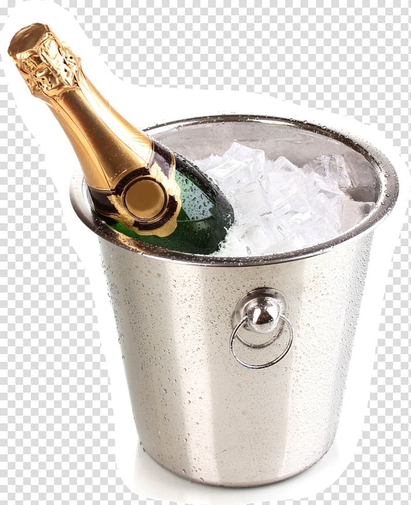 Champagne Wine Bottle Bucket Alcoholic drink, champagne transparent background PNG clipart