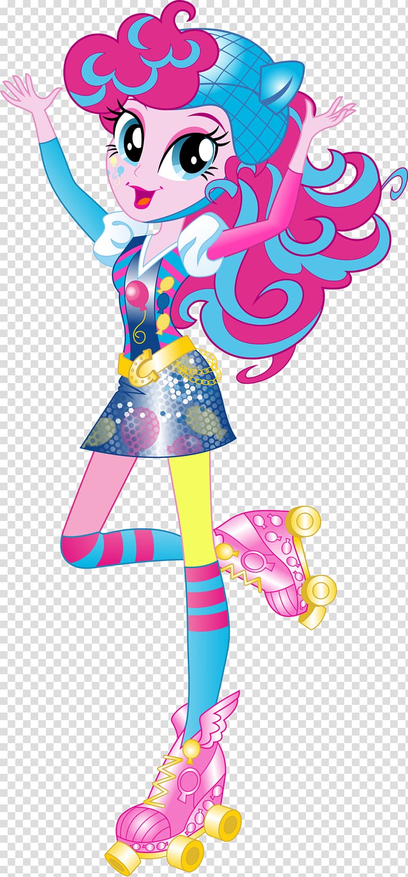 Pinkie Pie Rarity My Little Pony: Equestria Girls Illustration, Equestria Girls Fluttershy Doll Box Back transparent background PNG clipart