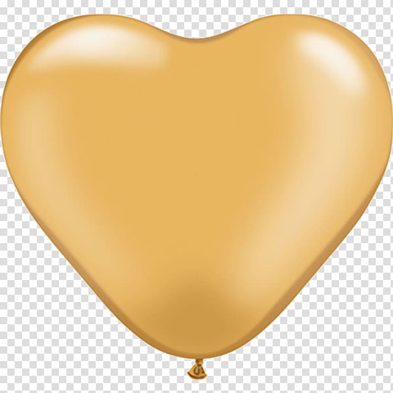 Toy balloon Heart Color Gold, balloon transparent background PNG clipart