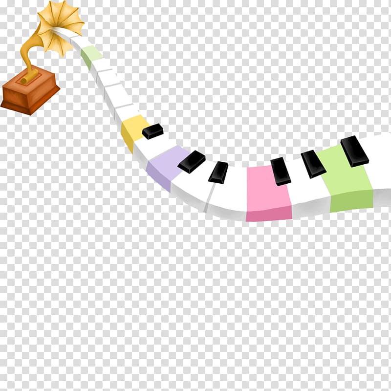 Cartoon Piano Keyboard Illustration, Piano keyboard transparent background PNG clipart