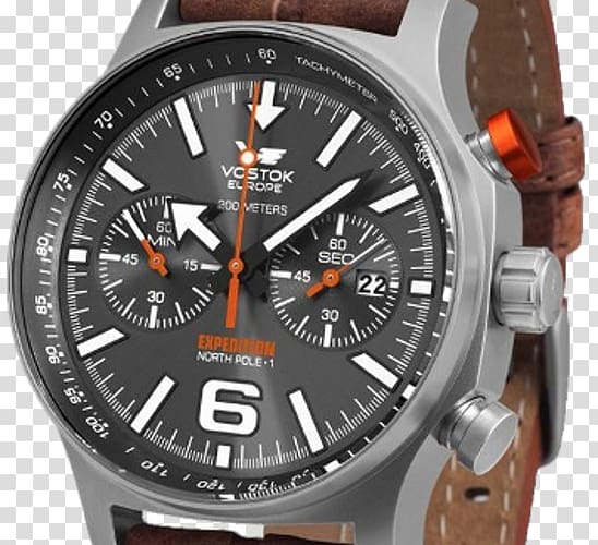 Vostok Europe Vostok watches Amazon.com Chronograph, watch transparent background PNG clipart