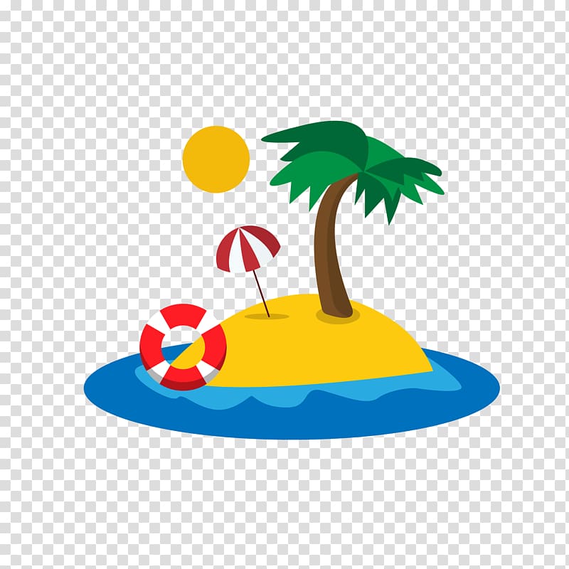 island illustration, Palm Islands Tropical Islands Resort Beach , Cartoon island landscape transparent background PNG clipart
