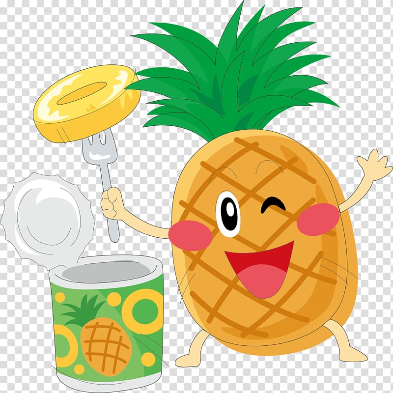 Pineapple Drawing , hand-painted happy pineapple transparent background PNG clipart