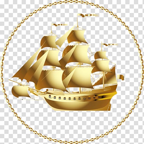 Ship , Golden Boat transparent background PNG clipart