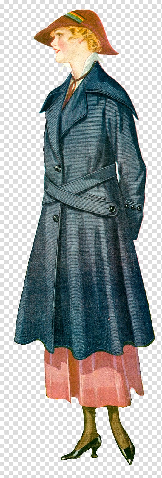 Fashion Vintage clothing , Women coat transparent background PNG clipart
