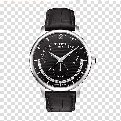 Le Locle Tissot Watch Leather Strap, Tissot Junya Department Watches transparent background PNG clipart