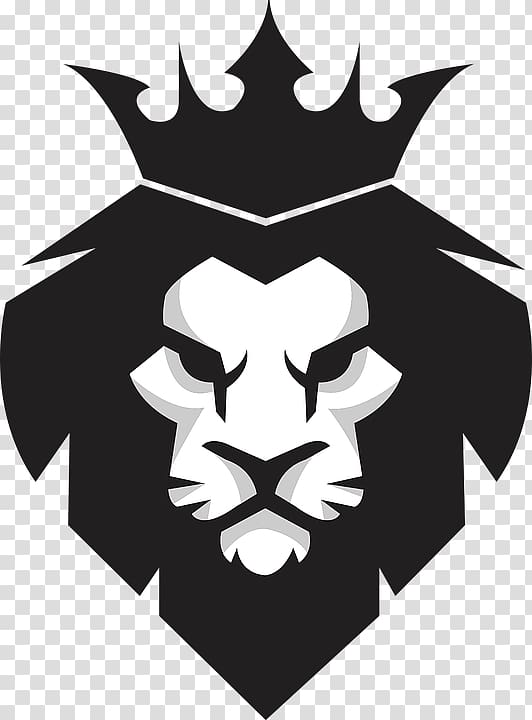 silhouette of tiger with crown, Simba Lion Mufasa, lion face transparent background PNG clipart