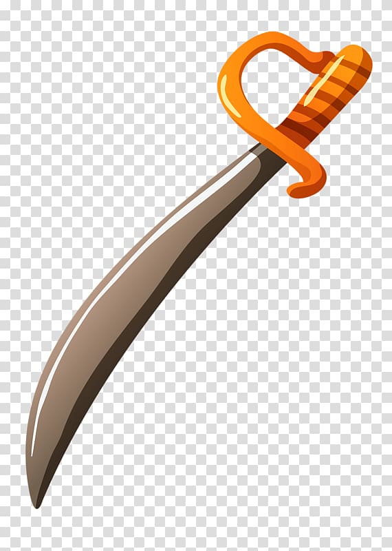 orange hilt saber sword , Sword Cartoon , Hand drawn sword transparent background PNG clipart