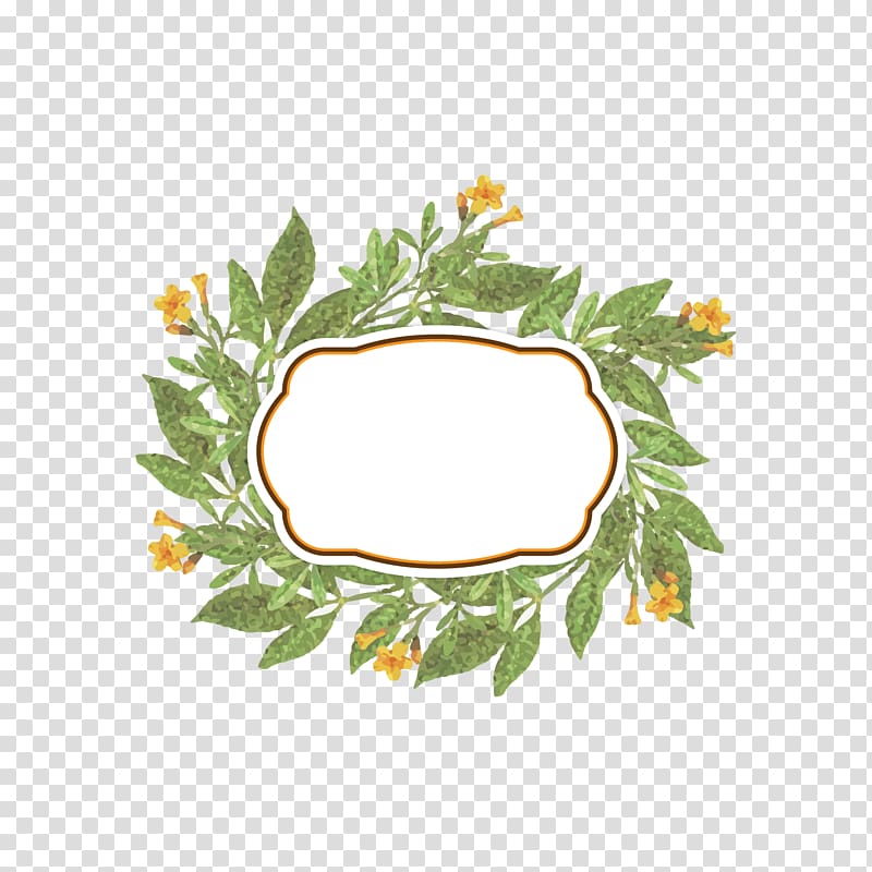 Floral design Watercolor painting, Drawing green leaf garland transparent background PNG clipart
