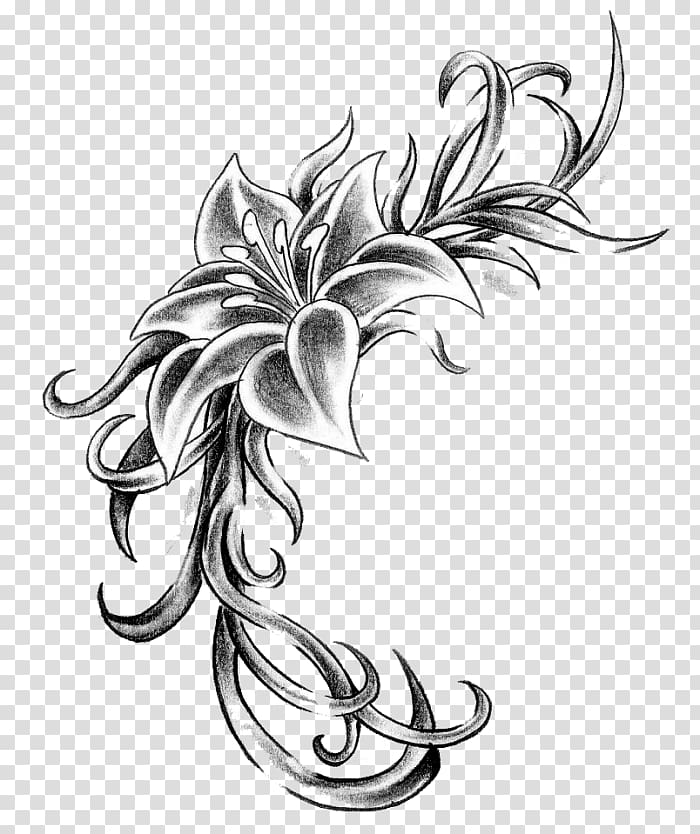 Cross-stitch Lily Pattern Flower Tattoo, lily transparent background PNG clipart