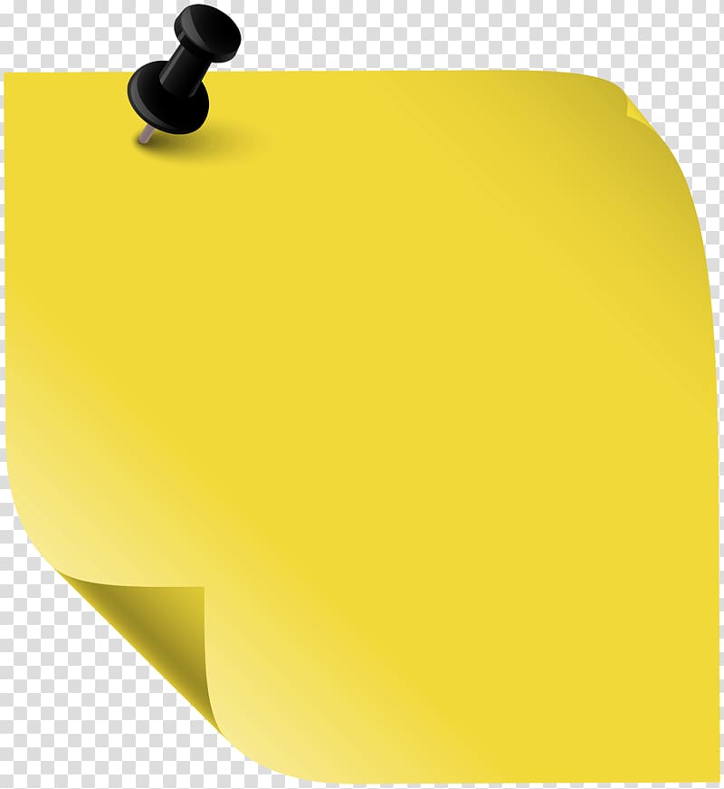 Yellow, sticky notes transparent background PNG clipart